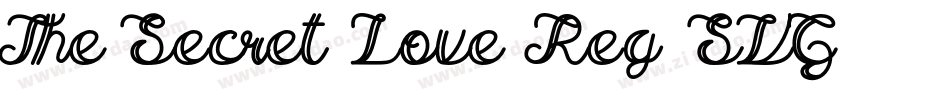 The Secret Love Reg-SVG字体转换